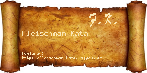 Fleischman Kata névjegykártya